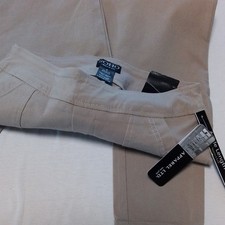 SOHO Apparel Ltd. Women  s Beige Slim Fit Flat Front Straight Leg Stretch Pants