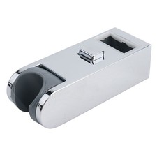 Square Tube Chrome Shower Rail Head Slider Bar Holder Adjustable Bracket Useful