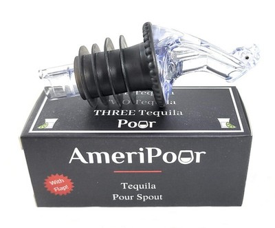 AmeriPour - Speed Pourer - Patron Pour Spout 25.4 Ounces, Clear with Flap 