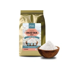 Pacific Pelican Iodized Dead Sea Salt – 2 Pounds – Fine Grain -Natural