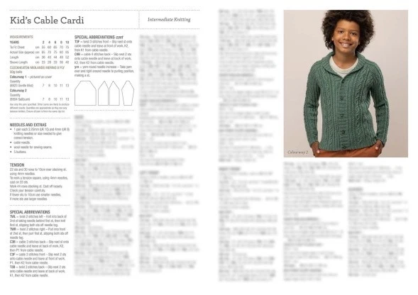 Cleckheaton Pattern Leaflet #1020 Kid's Cable Cardi Sizes 2Years-10Years - Image 3 of 3