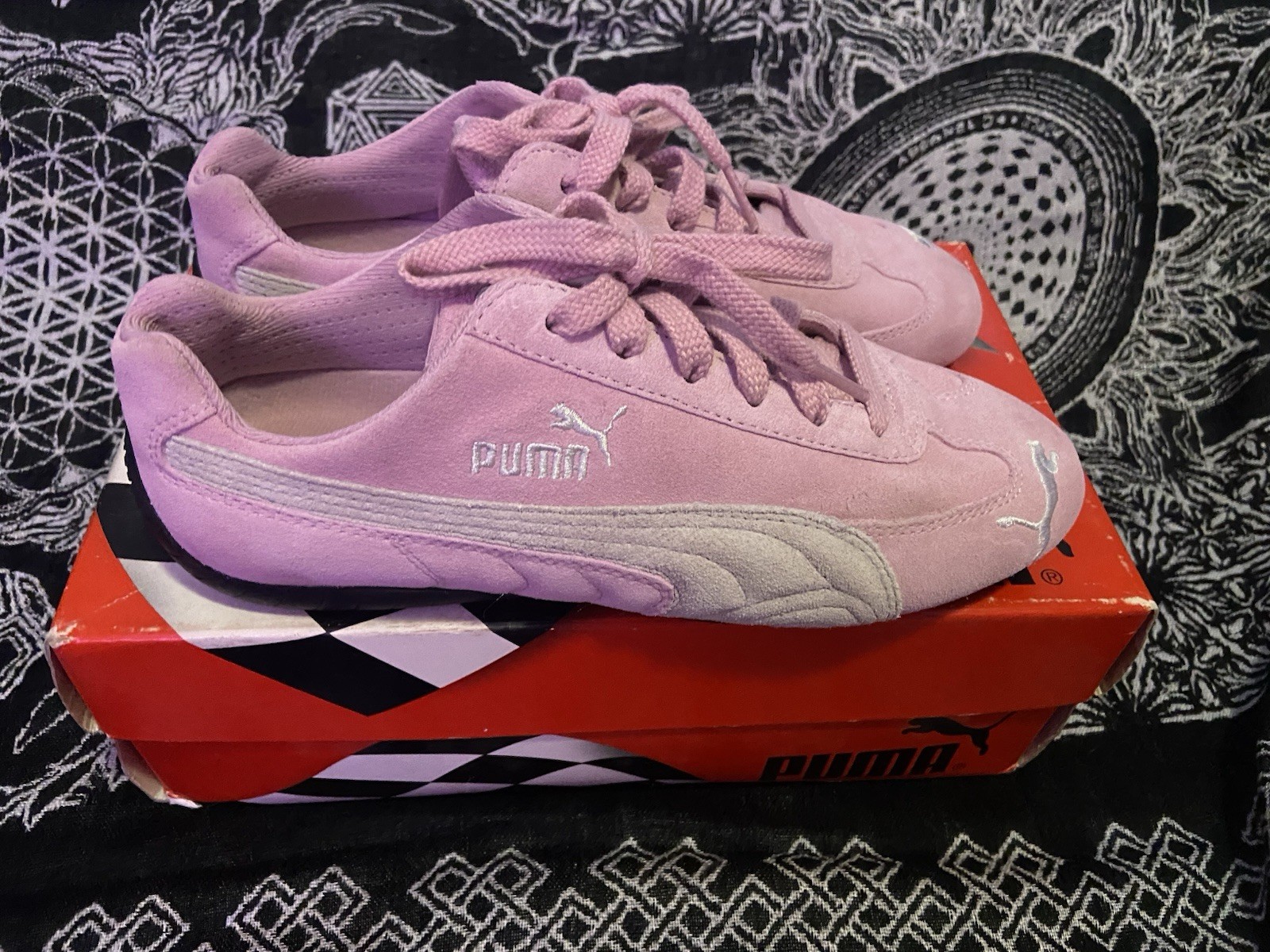 PUMA women’s  Speed Cat Orchid Pink Rainy Day Gray Women's SuedeVINTAGE