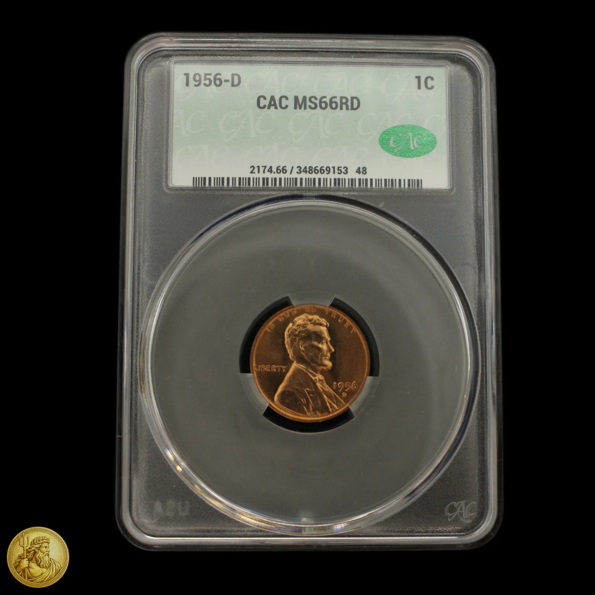 MS 66 Graded 1956 Lincoln Wheat US Small Cents (1909-1958) for