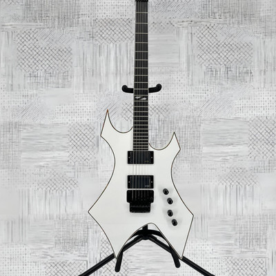 Ship US BC White Warlock Style Electric GuitarFloyd Rose Double Tremolo