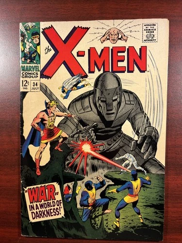 X-Men #34 (1967) Tyrannus Mole Man Silver Age vtg comic book Marvel