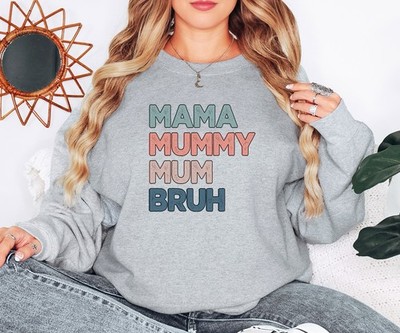 Mama Mama Mama Bruh Damen Sweatshirt lustig Elternschaft Muttertag Geschenk