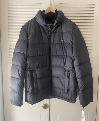 NWT Calvin Klein Men's Puffer Jacket Gunmetal Dark Grey Size S