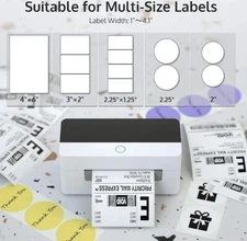 4x6 Shipping Label Printer with A Built in Label Bin USB Thermal Printer Fast
