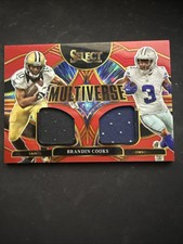2025 Panini Select #MVJ-BCS Brandin Cooks Multiverse Jerseys Red Prizm