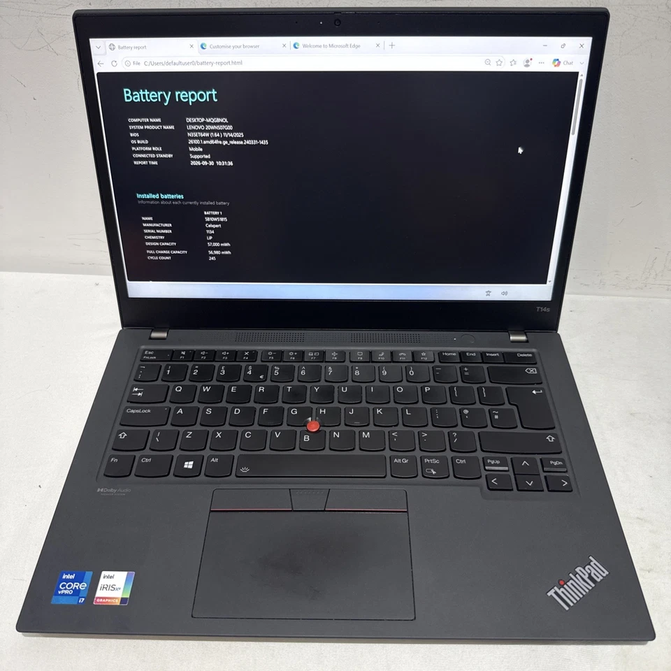 Lenovo ThinkPad T14s G2 · i7-1185G7 · 16GB · 512GB, photo 4 of 5