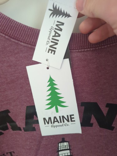 Maine Apparel Company Men's Size Medium Fleece Crewneck Sweatshirt - Picture 5 of 11