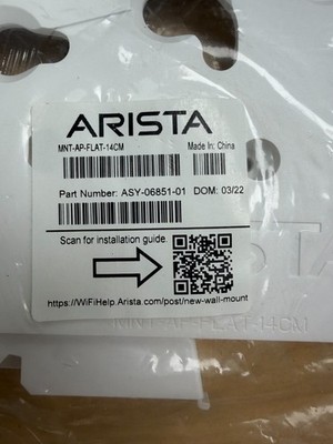 Arista MNT-AP-FLAT-14CM Wireless Access Point Mount Kit ASY-06851-01 NEW Sealed