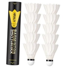 /10 Pack Goose Feather Badminton Shuttlecocks - Birdies with 4