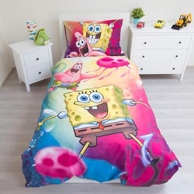 SpongeBob & Patrick Einzelbettbezug Set 2-in-1 Design Eu Größe 100% Baumwolle