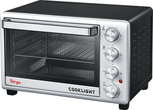 Forno Elettrico Fornetto LUCE INTERNA 28L 1600W Ventilato Girarrosto GRILL  Sirge | eBay