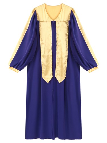 Unisex Womens Mens Costume Patchwork Design Choir Robe Easy Recognize Dress - Picture 24 of 75