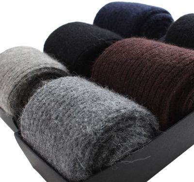 US 3Pairs Mens 100% Wool Cashmere Sock Warm & Comfortable &Thick Socks Winter