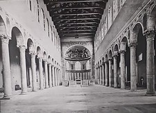 Nave, Iglesia de Santa Sabina, Roma, Italia, Linterna Mágica Tobogán de Vidrio