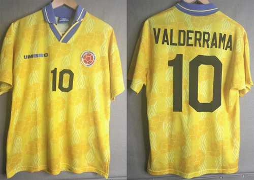 Valderrama 10 M Colombia National Team 1994 WC Jersey Camiseta Football Shirt - 第 1/24 張圖片