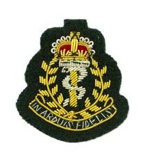 Ramc Offiziere Barett Kappe Badges. Armee, Bullion Draht auf Gr&uuml;n R2052