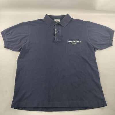 Lacoste Blue Short Sleeve Polo Shirt Mens Size 5 Preppy