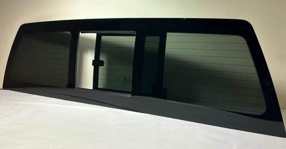 Fits: 2007-2013 GMC Sierra Back Glass Rear Manual Sliding Window +Heated + Glue Foto 2 de 4