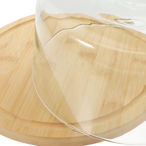 Glass Dome Cake Stand Wooden Dessert Tray Cake Cover Wood Tray - Picture 6 of 12