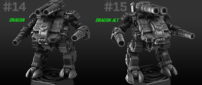 BHN Behemoth ''Dragon'' Alternate Mech Model For Battletech 6mm-10mm-15mm