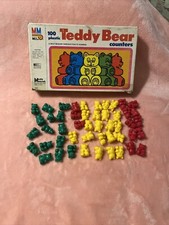 1985 Teddy Bear Counters 49 Plastic Bears Good Replacement Parts