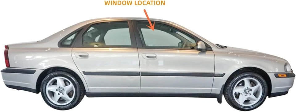 Passenger/Right Side Front Door Window Glass Tempered For 1999-2006 Volvo S80 Foto 3 de 4