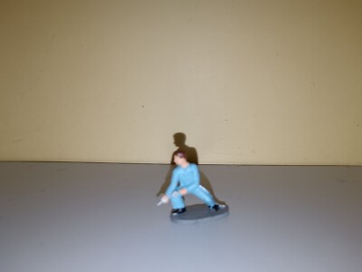 Figurine Starlux 35mm Garagiste Gonflant Un Pneu - Échelle 1:50, Plastique Peint, Occasion