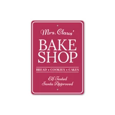 Santa Approved Bake Shop Metal Sign