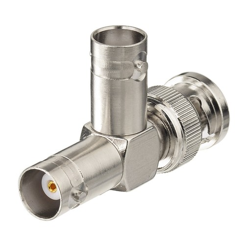 2-Pack BNC Male to Female to Female Connector Adapter for CATV CCTV Vedio Camera - Picture 2 of 4