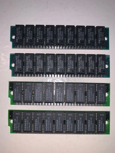 Lot of 4 - 1MB SIMM FPM-RAM 30-pin — USED, UNTESTED