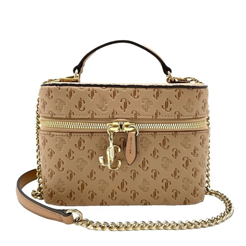 Jimmy Choo Hand Bag Leather Brown Gold Auth BA10473 | eBay