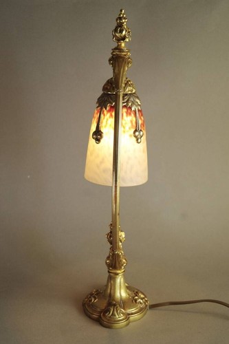 FRANZÖSISCHE ANTIKE Schneider Lampenschirm Charles Ranc Tischlampe Art Deco - Bild 3 von 10