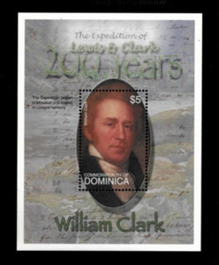 VINTAGE CLASSICS Dominica 2003 William Clark Souvenir Stamp Sheet Scott 2439 MNH
