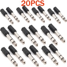 20Pcs 3.5mm Stereo F to 1/4" Stereo M Headphone Audio Adapters