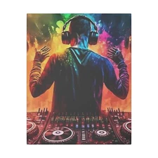 Tie Dye DJ Matte Canvas, Stretched, 0.75"