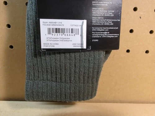 CALCETINES UNDER ARMOUR TACTICAL HEATGEAR Unisex ACOLCHADOS tripulación media militares nuevos - Imagen 6 de 7