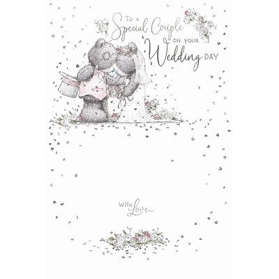 Me to You Tatty Teddy besonderes Paar an Ihrem Hochzeitstag 9x6'' Grußkarte