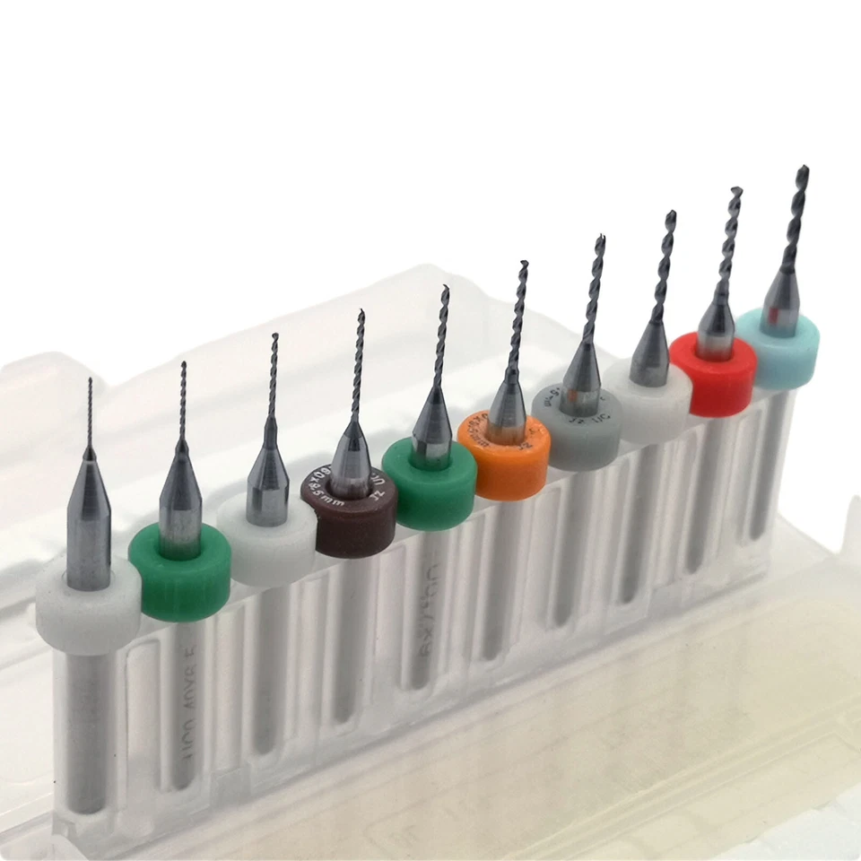 10pcs Forets Mèches 0,3 - 1.2mm Maquettisme Modélisme 1/24 1/35 1/18 HO - Immagine 4 di 4