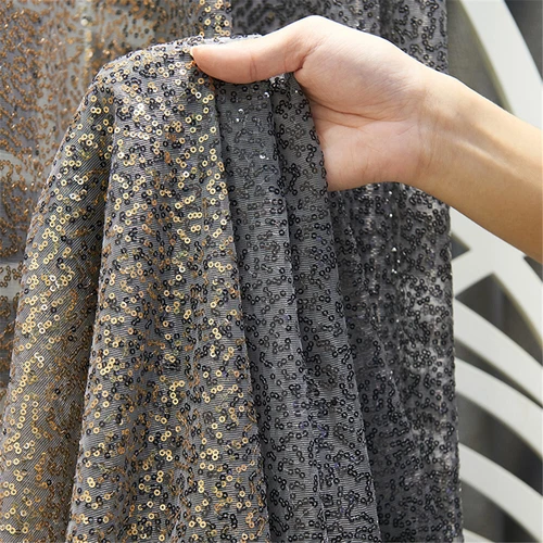 Modern Ombre Color Sheer Curtain with Sequins Shiny Voile Sheer Curtain 2 Panels - Bild 13 von 43