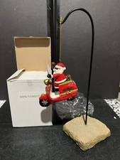 Santa Claus On Moped Christmas Trinket Box Improvements Box