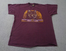 Vintage Wolf Shirt Mens XL 3D Emblem Made In USA Maroon Single Stitch