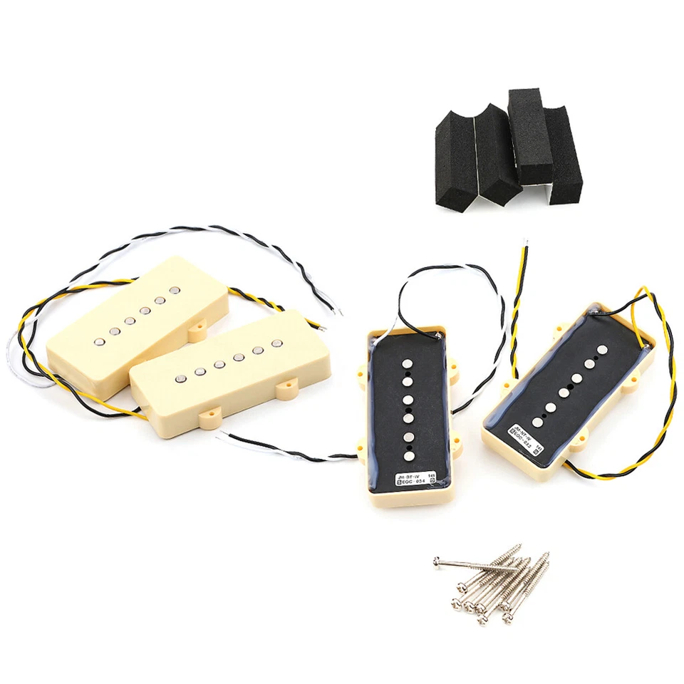 High-grade Alnico 5 Single Coil Pickup Guitar Neck Bridge Sets for Jazzmaster - Image 3 of 4