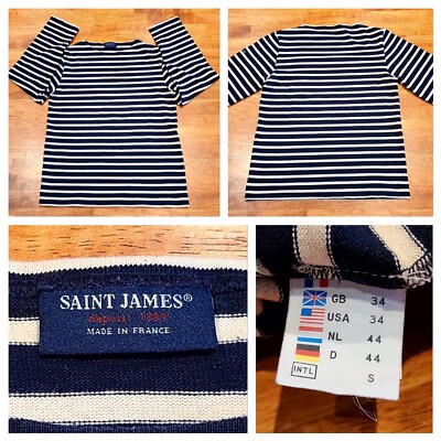 Saint James L'Atelier Striped Shirt Made in France Sz Women's US