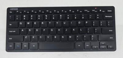 ARTECK - 2.4G Wireless Keyboard Ultra Slim and Compact Keyboard PC Laptop- Black