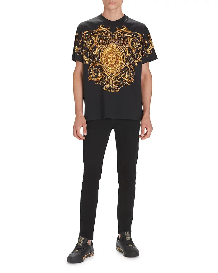 VERSACE ロコフリントクルネックTシャツ 10116941A08584 1B000 VERSACE ロコフリントクルネックTシャツ 74GAHT05CJ00T G03