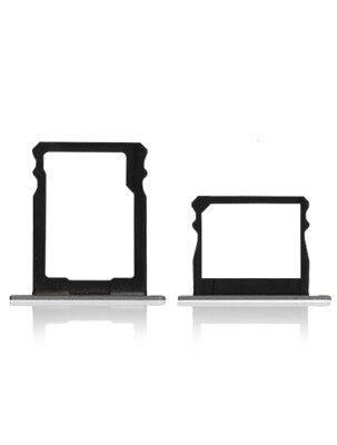 Replacement Sim Card + SD Card Tray Compatible For Huawei P8 (Titanium Gray)